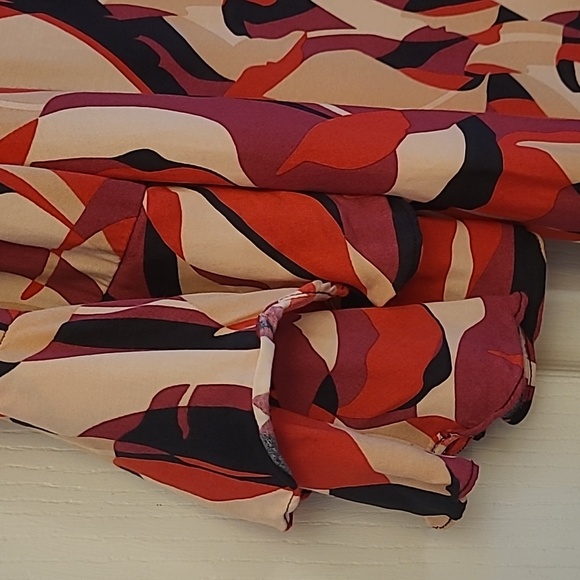 EUC Wallis Abstract Print Three-Quarter Sleeved Colorful Dress - Picture 4 of 14